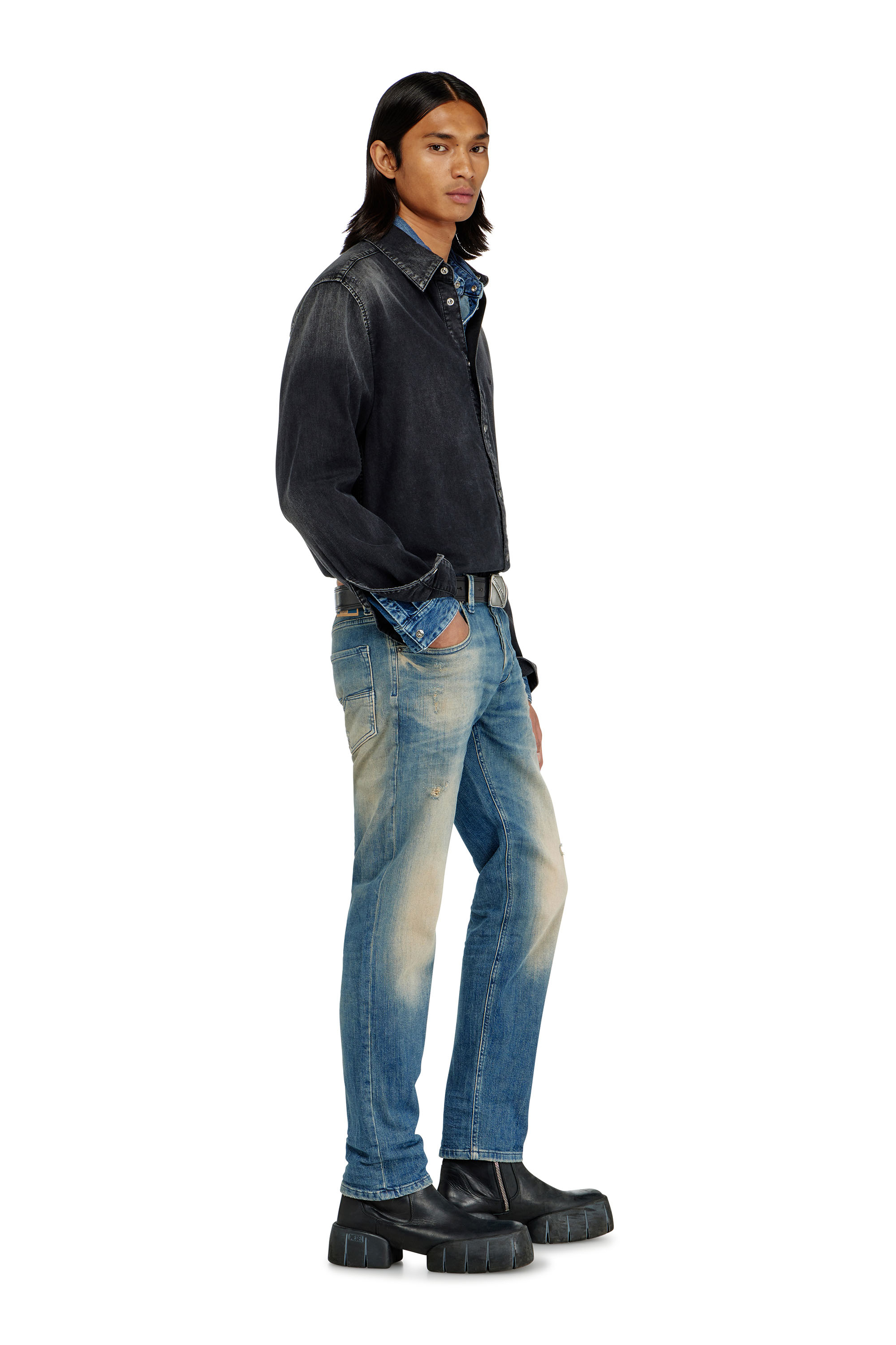 Diesel - Man's Regular 2030 D-Krooley Joggjeans&reg; 068XU, Dark Blue - 1