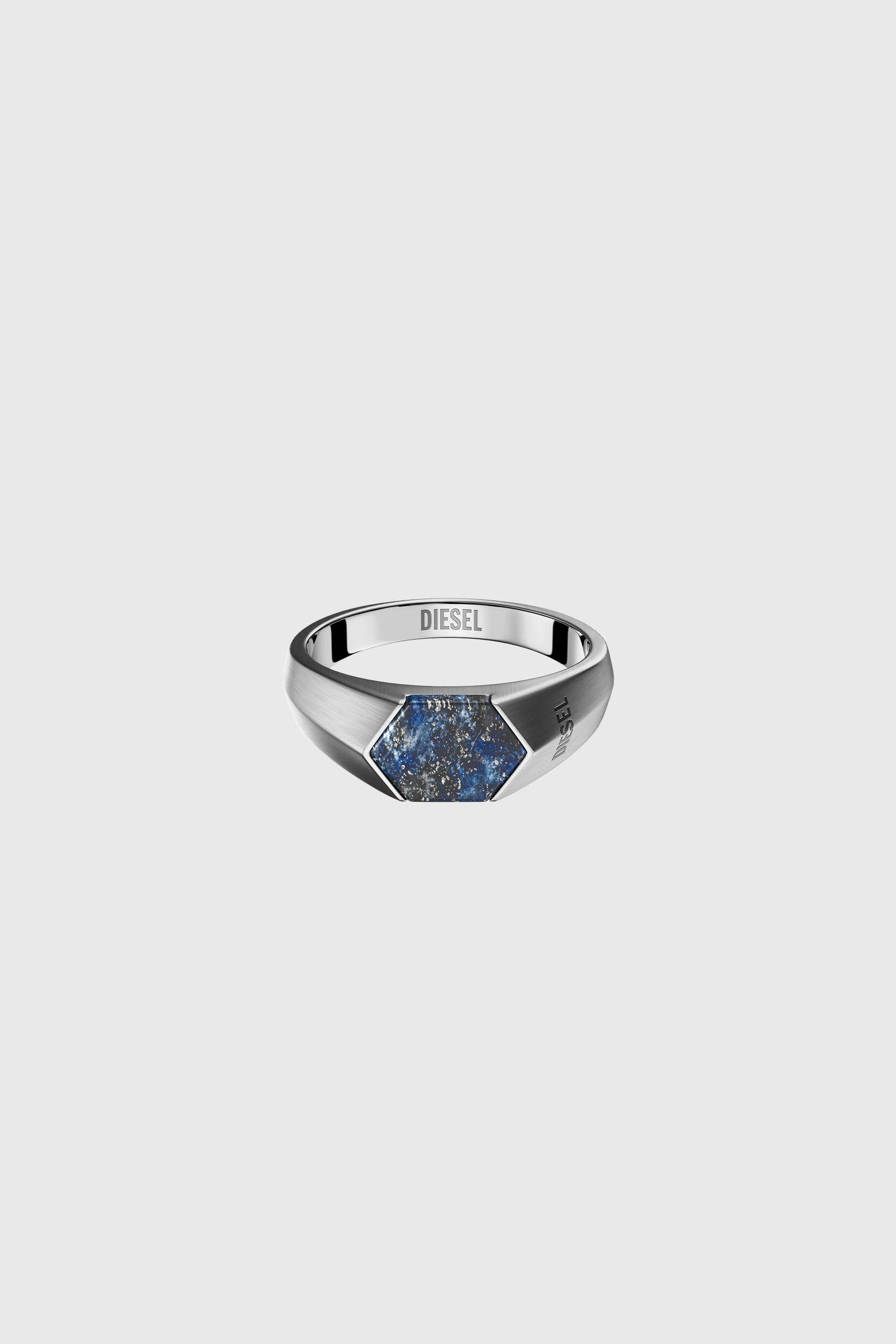 Diesel - DX1712040, Unisex's Lapis Signet Ring in Silver/Blue - 2