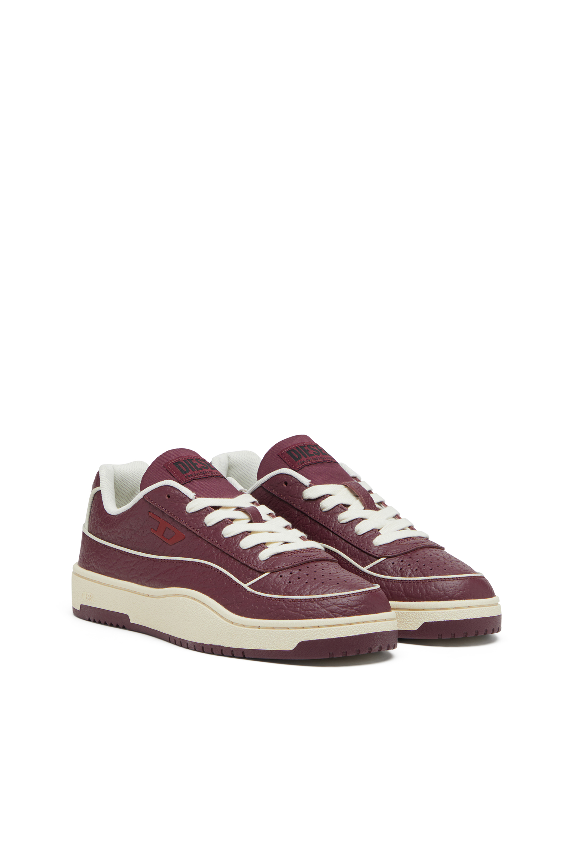 Diesel - S-TRACKER-D LOW, Man's S-Tracker-D-Sneakers in textured leather in Burgundy - 2
