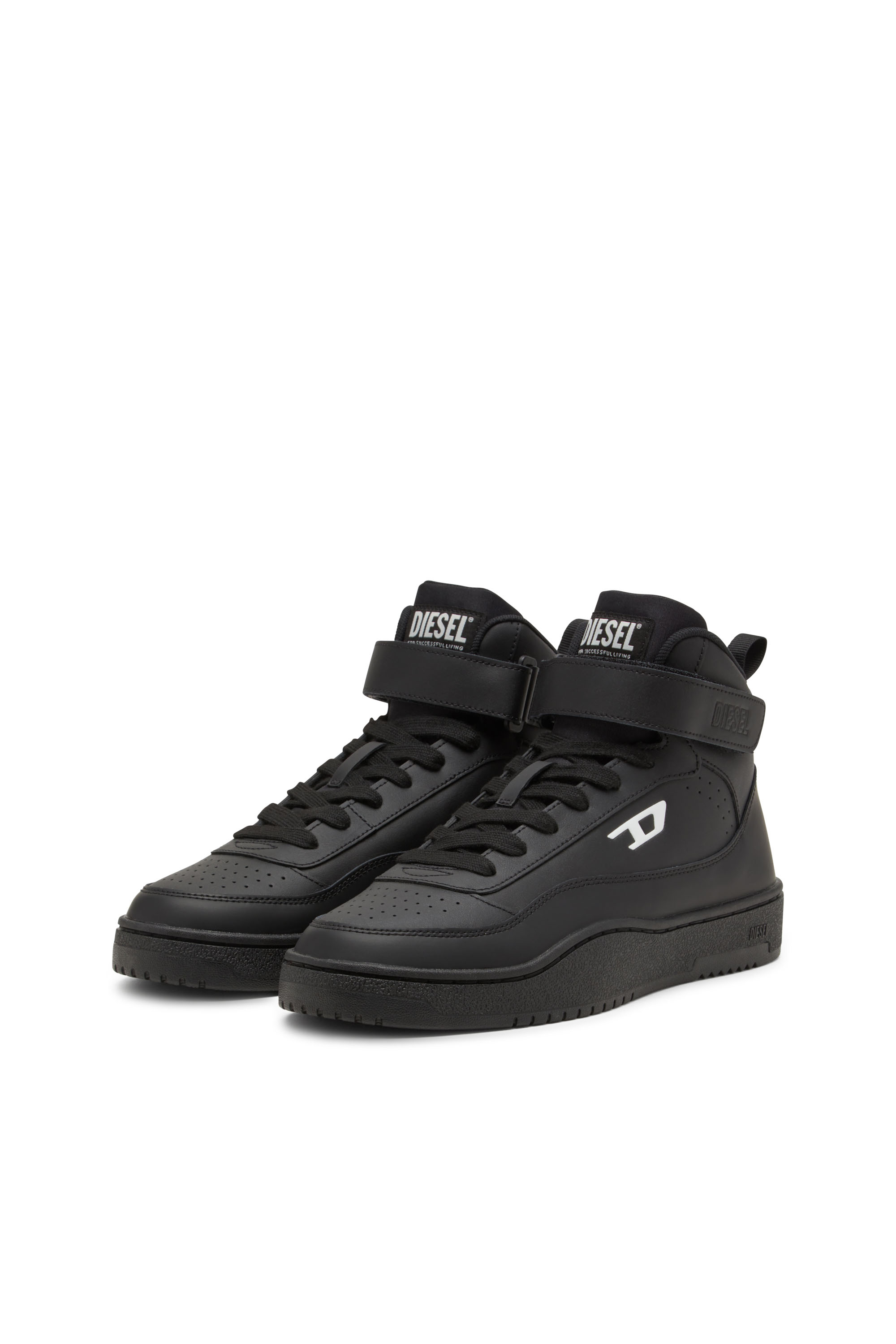 Diesel - S-TRACKER-D MID, Man's Mid top sneaker in Black - 8