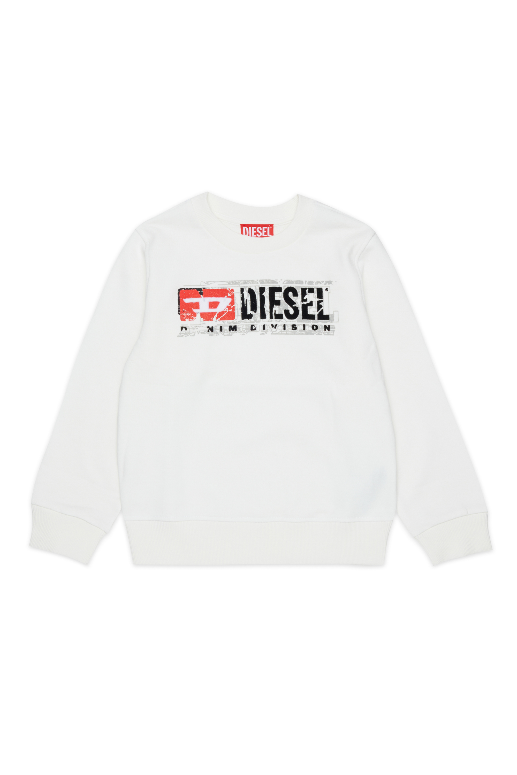 Diesel - SLOMIX, Man's Sweatshirt with distressed-effect logo in White - 1