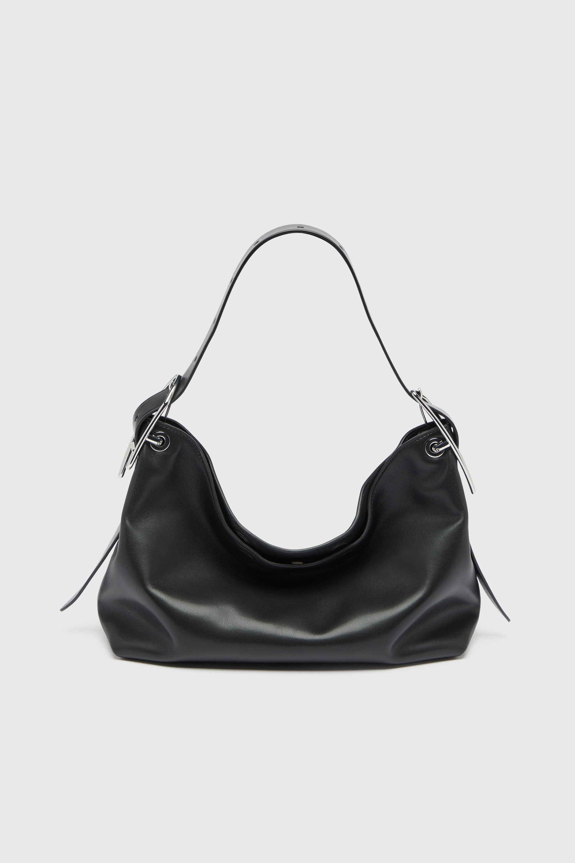 Diesel - D-LINE HOBO S, Woman's D-Line-Leather shoulder bag in Black - 2