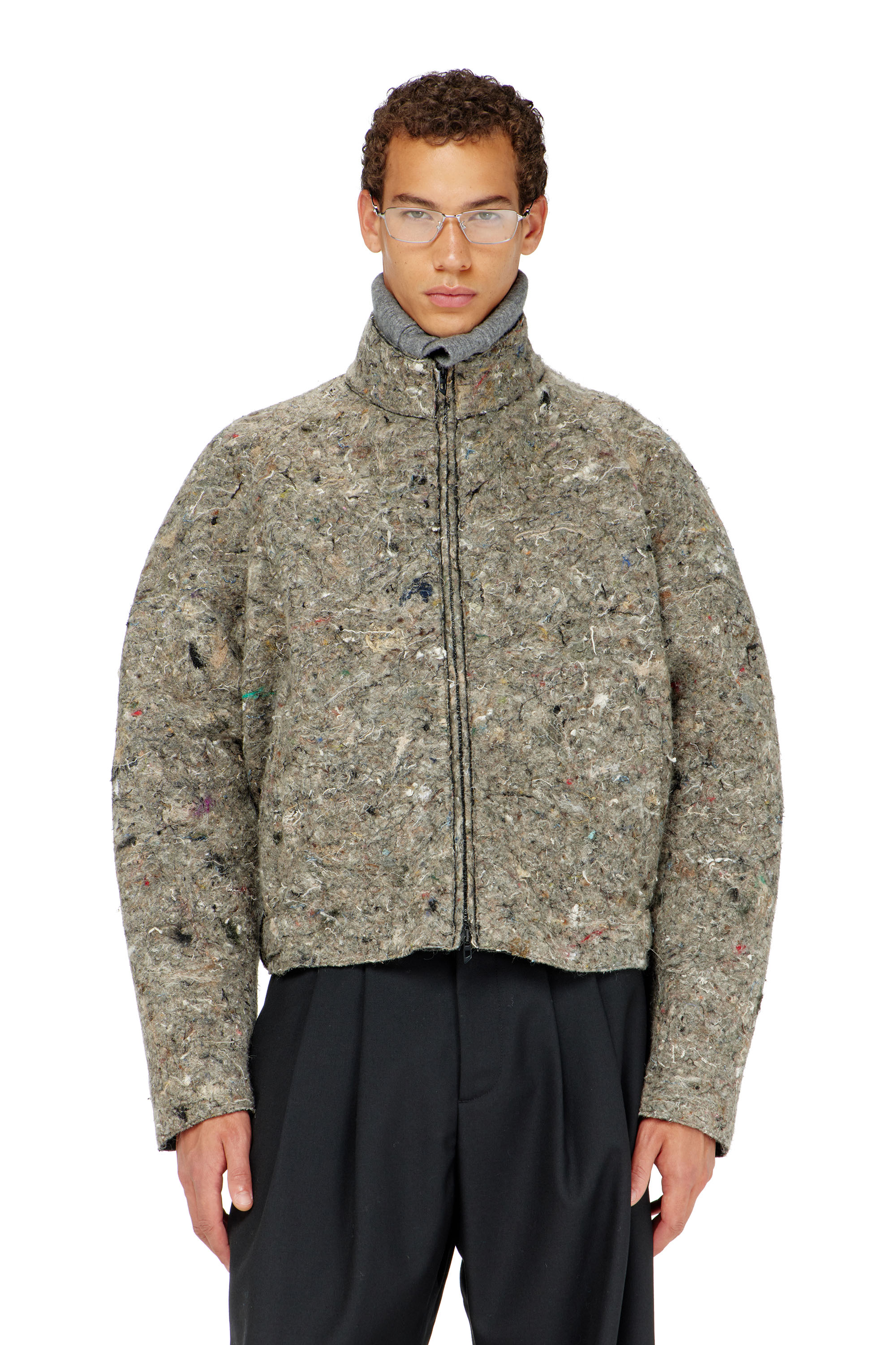 Diesel - J-DISTEM, Man's Upcycled felted jacket in null - 2