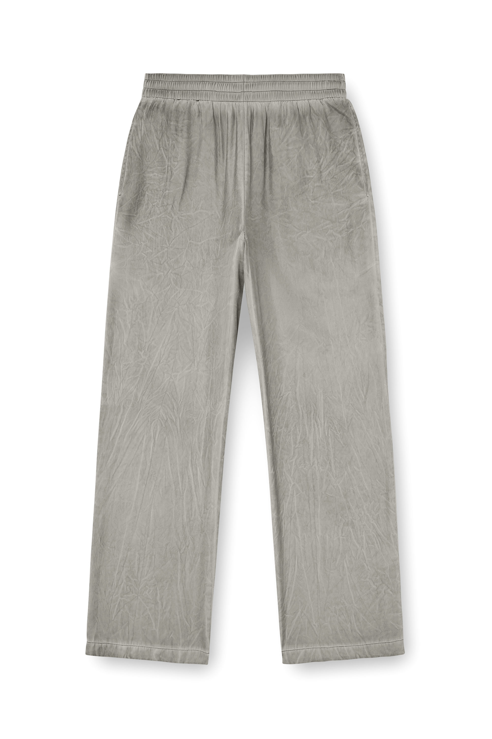 Diesel - P-LEON, Unisex's Fluid crinkled track pants in Grey - 4