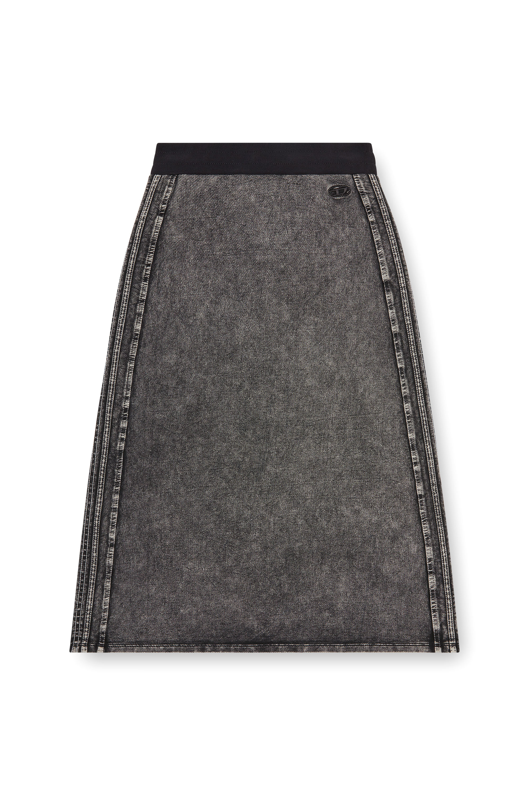 Diesel - O-ERMY, Woman's Fleece cotton skirt with side bands in null - 2