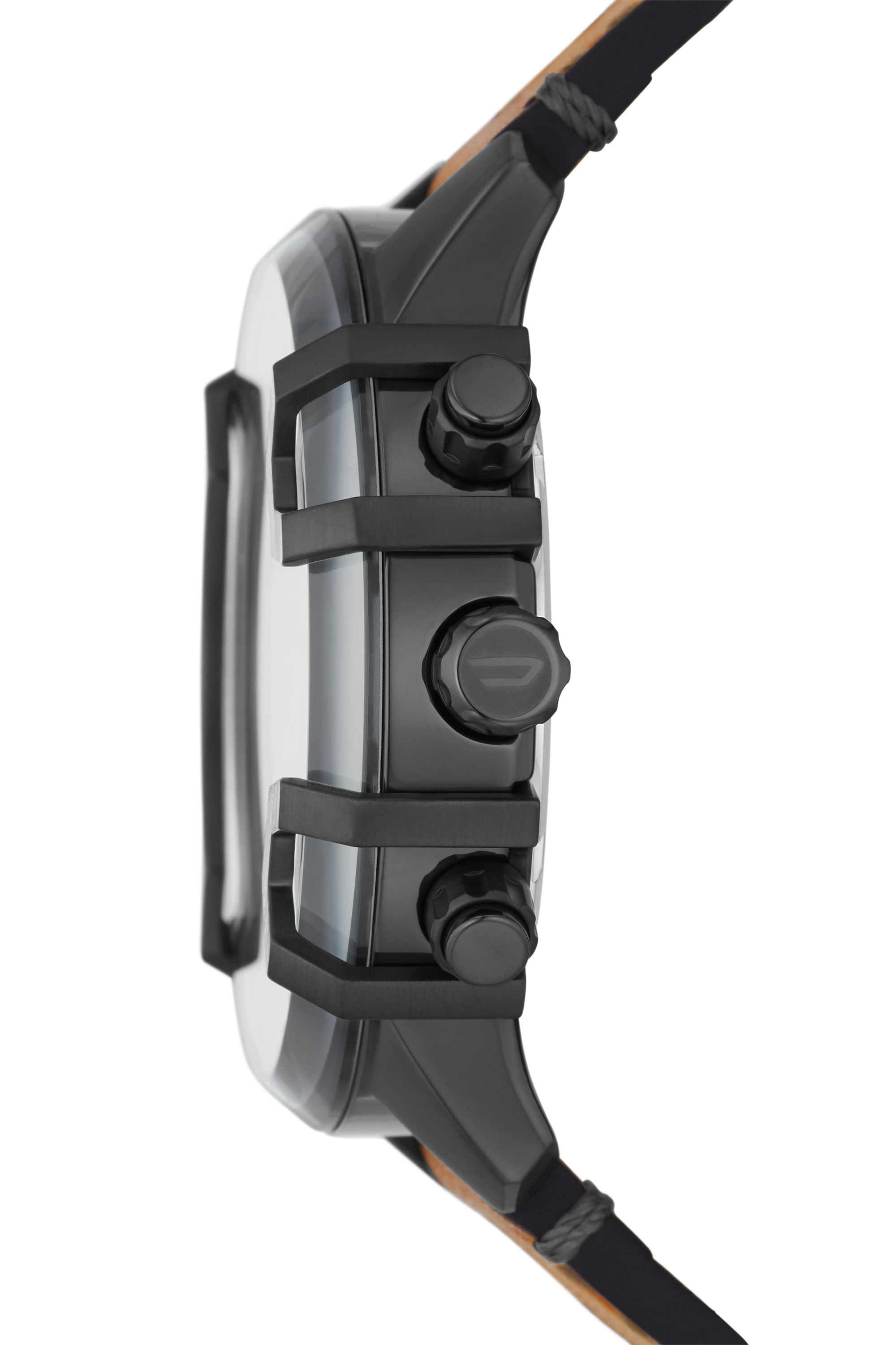 Diesel - DZ4569, Man's Griffed chronograph brown leather watch in Brown - 3