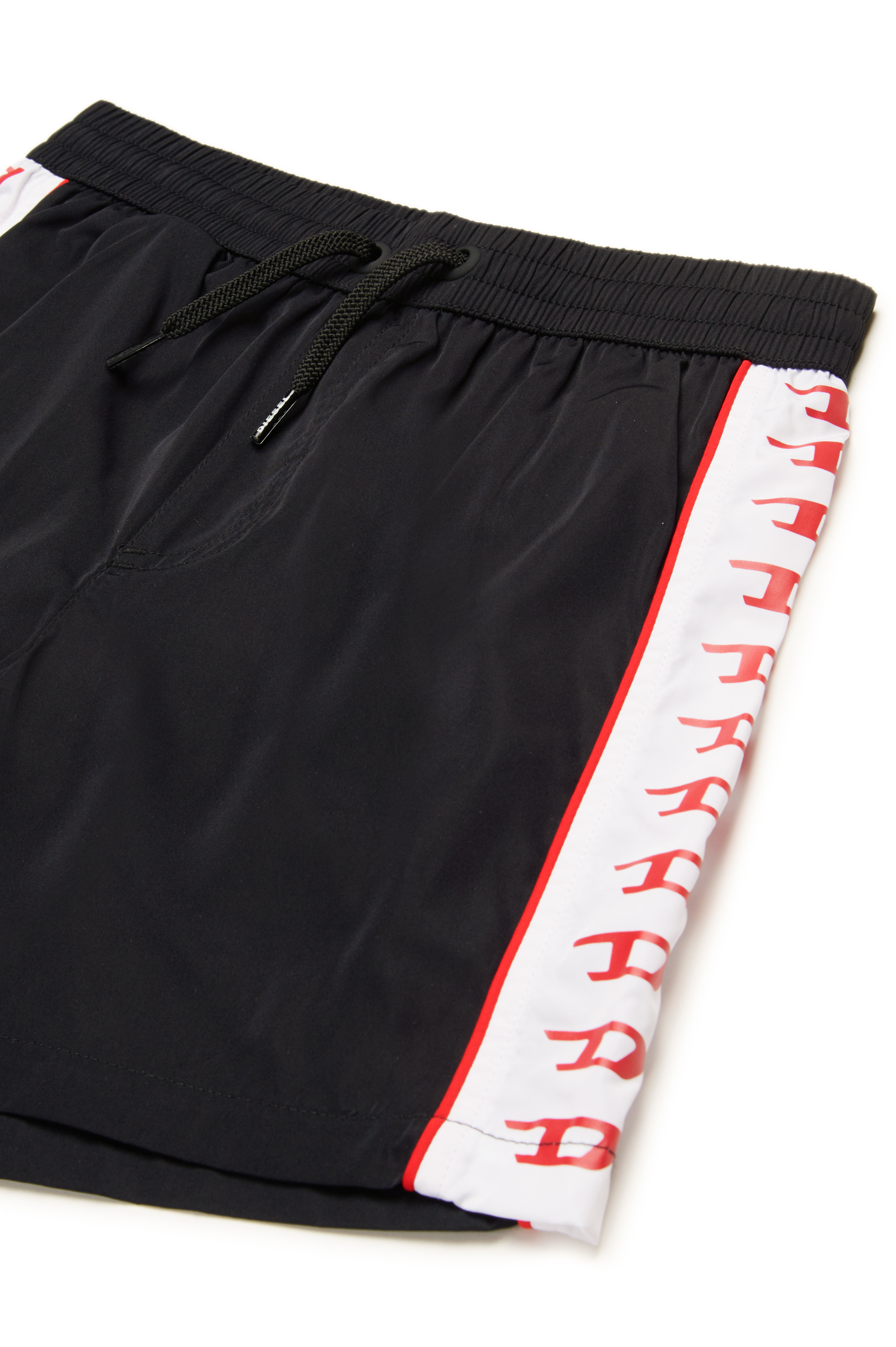 Diesel - MIPRES, Man's Swim shorts with contrast logo bands in Black - 3