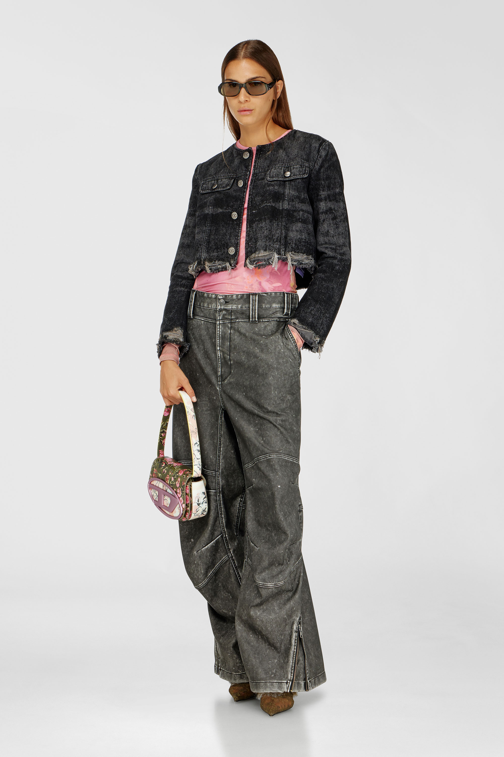 1DR-Iconic shoulder bag with floral print